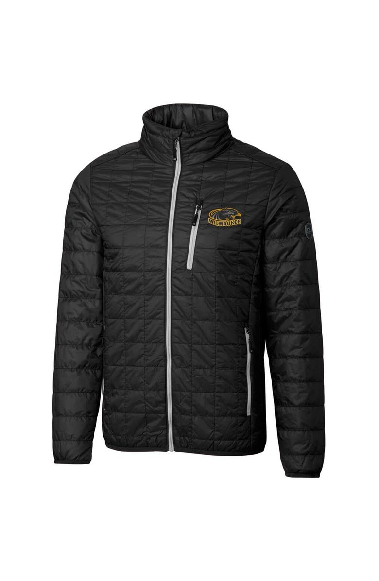Cutter & Buck Men's Cutter & Buck Black Wisconsin-Milwaukee Panthers Big & Tall Rainier Full-Zip Puffer Jacket, Main, color, 