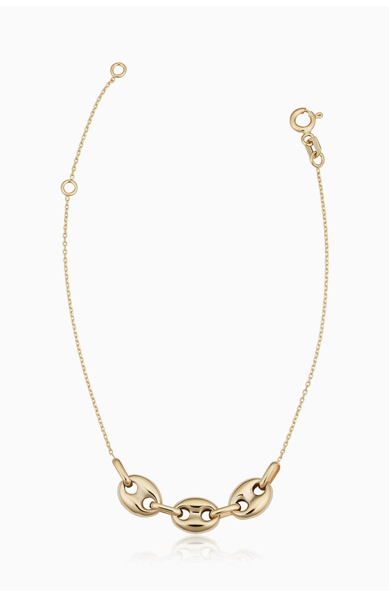 Oradina 14K Yellow Gold Majestic Mariner Center Cut Bracelet, Main, color, Yellow Gold