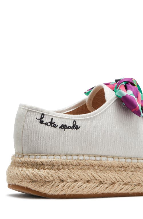Kate Spade New York Eastwell Orchid Bloom Platform Sneaker In White