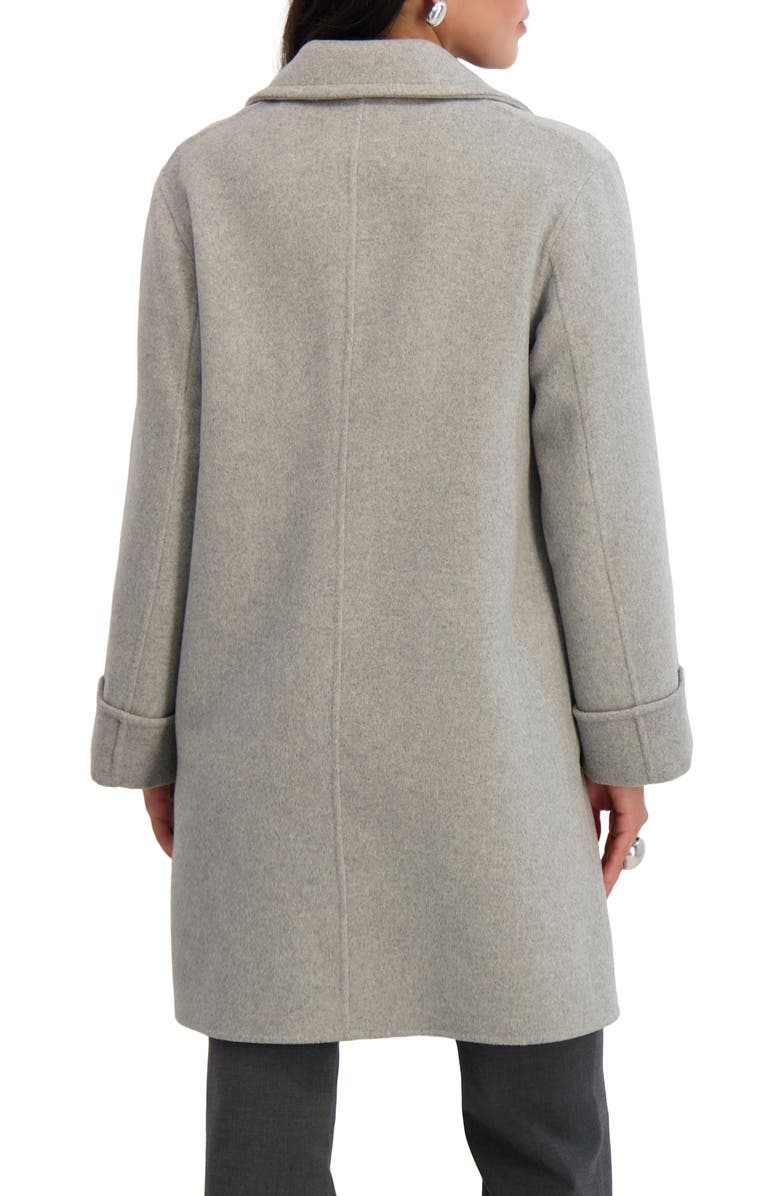 Tahari Sandra Wool Blend Coat, Alternate, color, Heather Grey