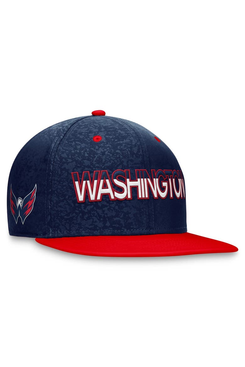 Men's Fanatics Branded  Navy/Red Washington Capitals Authentic Pro Rink Two-Tone Snapback Hat, Main, color, Navy