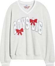 BOYS LIE Wrap Me in a Bow Hayley V-Neck Sweatshirt