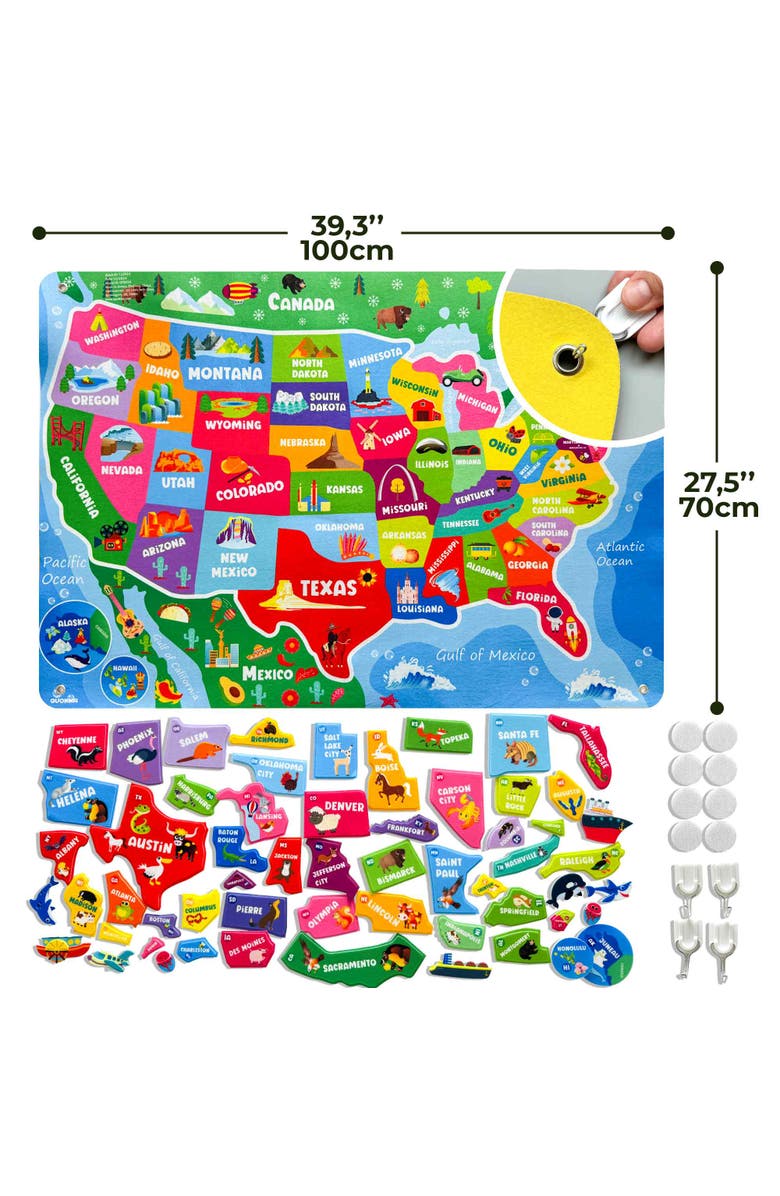 Quokka Kids Felt Board Learning Set, Alternate, color, Usa