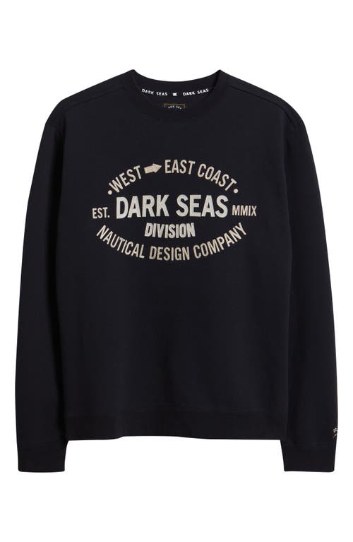 Dark Seas Waterloo Logo Appliqué Crewneck Sweatshirt In Black