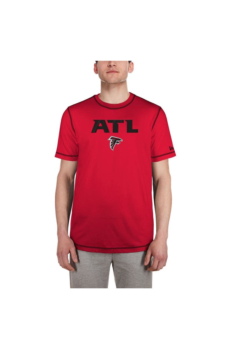 New Era Men's New Era  Red Atlanta Falcons Third Down Puff Print T-Shirt, Alternate, color, Red