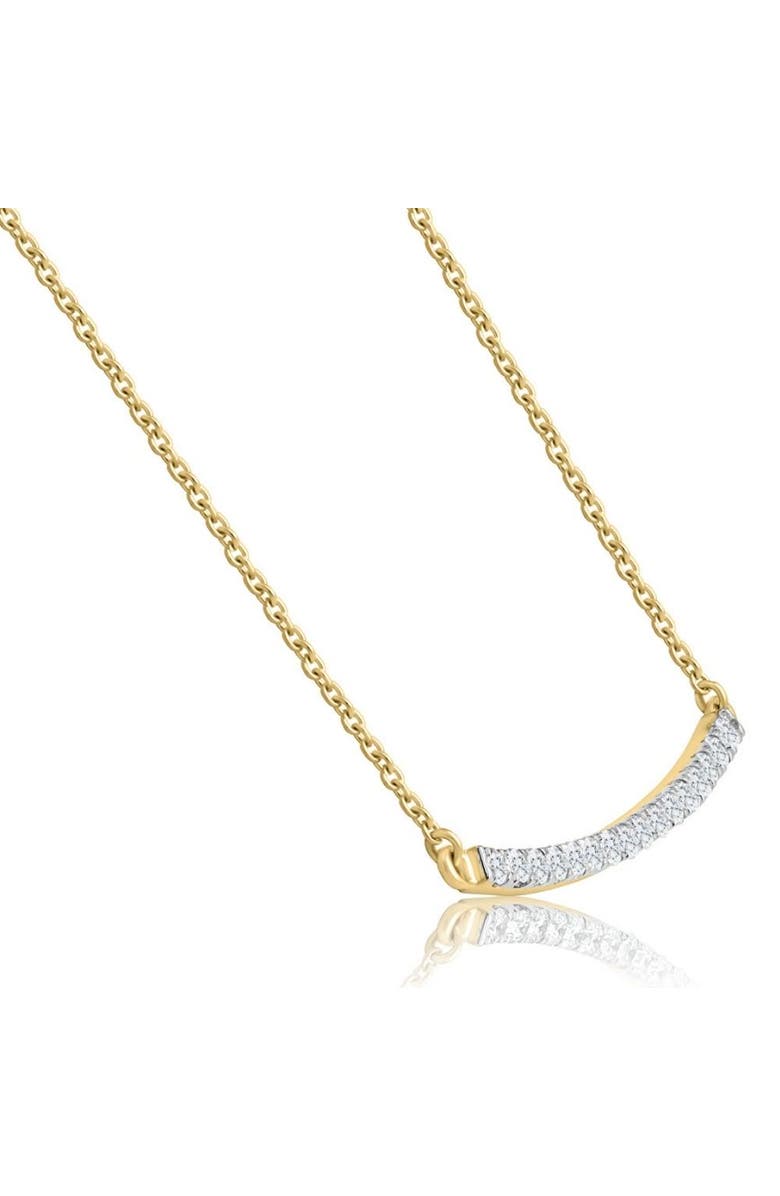 Bliss Diamond 1/3Ct Diamond Bar Pendant 10k Gold Necklace Lab Grown 1 1/3", Alternate, color, 10K Yellow Gold