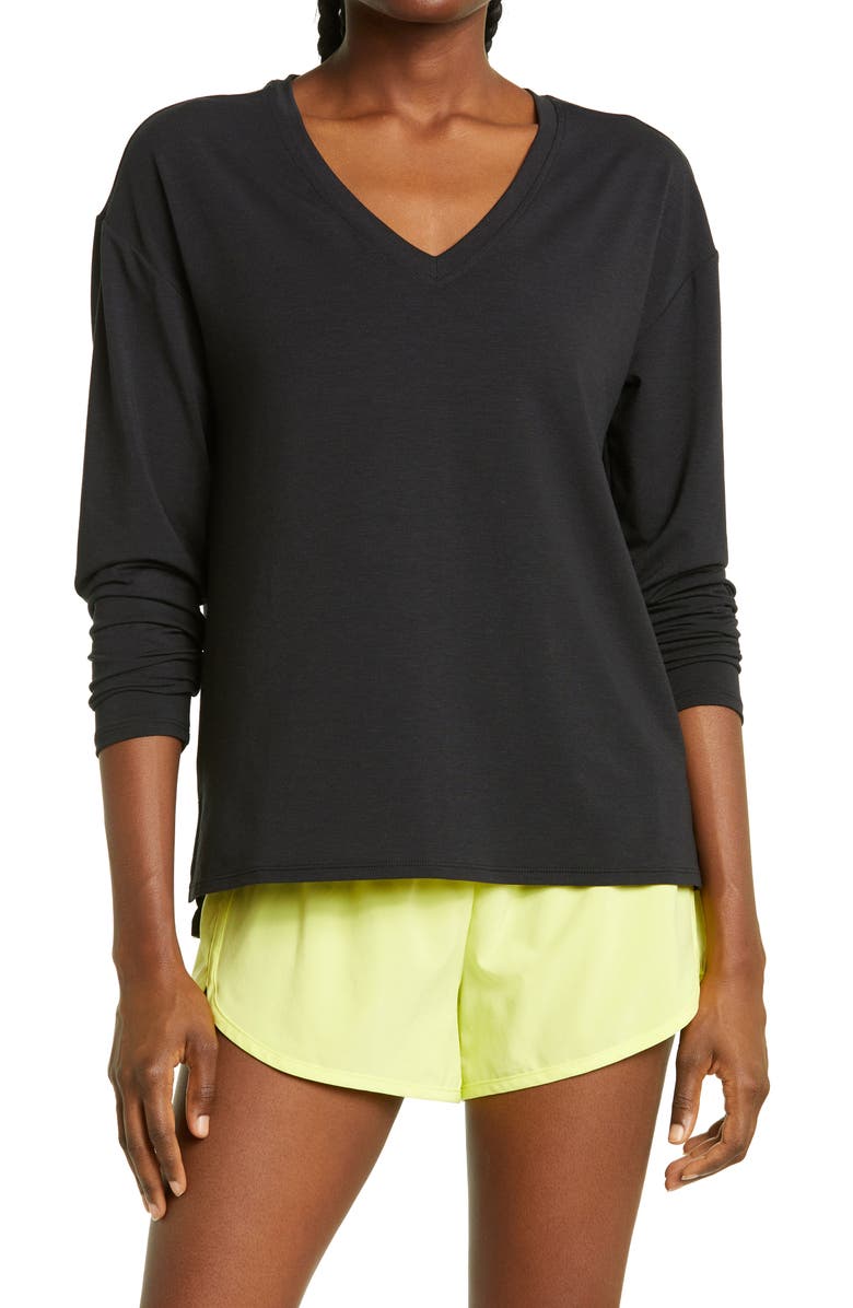 Zella Ava Long Sleeve Performance Shirt, Main, color,