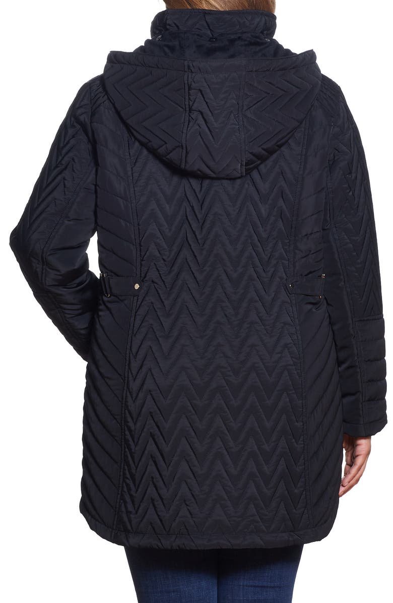 Gallery Chevron Quilt Jacket, Alternate, color, Black