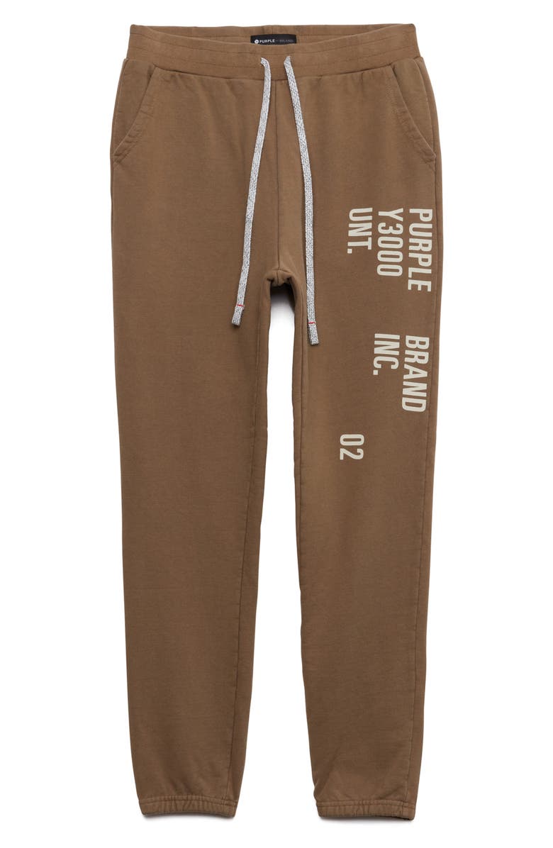 PURPLE BRAND History Cotton Joggers, Main, color, Brown