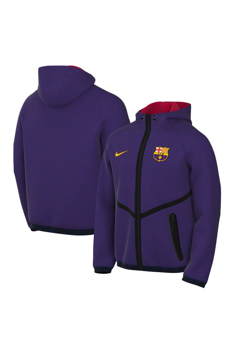 Men's Nike  Blue Barcelona 2026/27 Anthem Dri-FIT Full-Zip Hooded Jacket, Main, color, Blue
