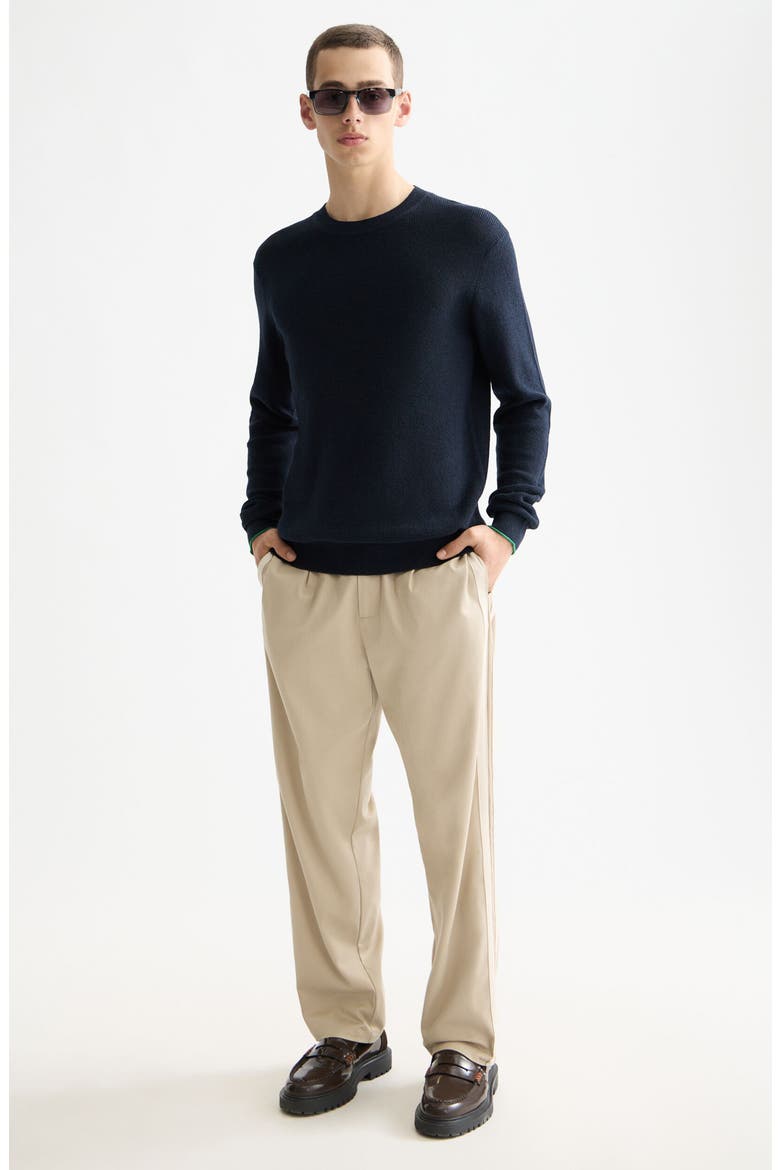 Linen & Cotton Sweater, Alternate, color, SKY CAPTAIN