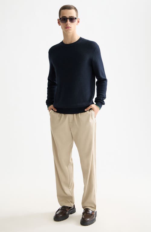 Scotch & Soda Linen & Cotton Sweater In Black