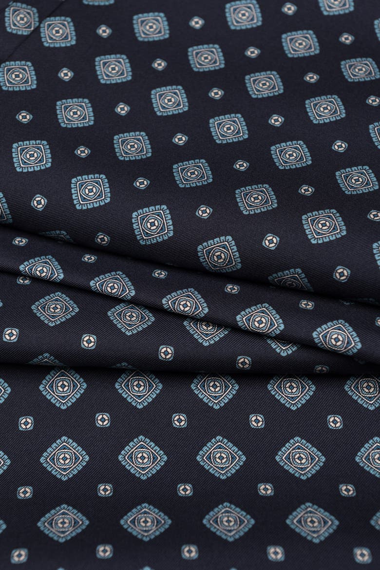 Ancona - Silk Scarf for Men, Alternate, color, Navy