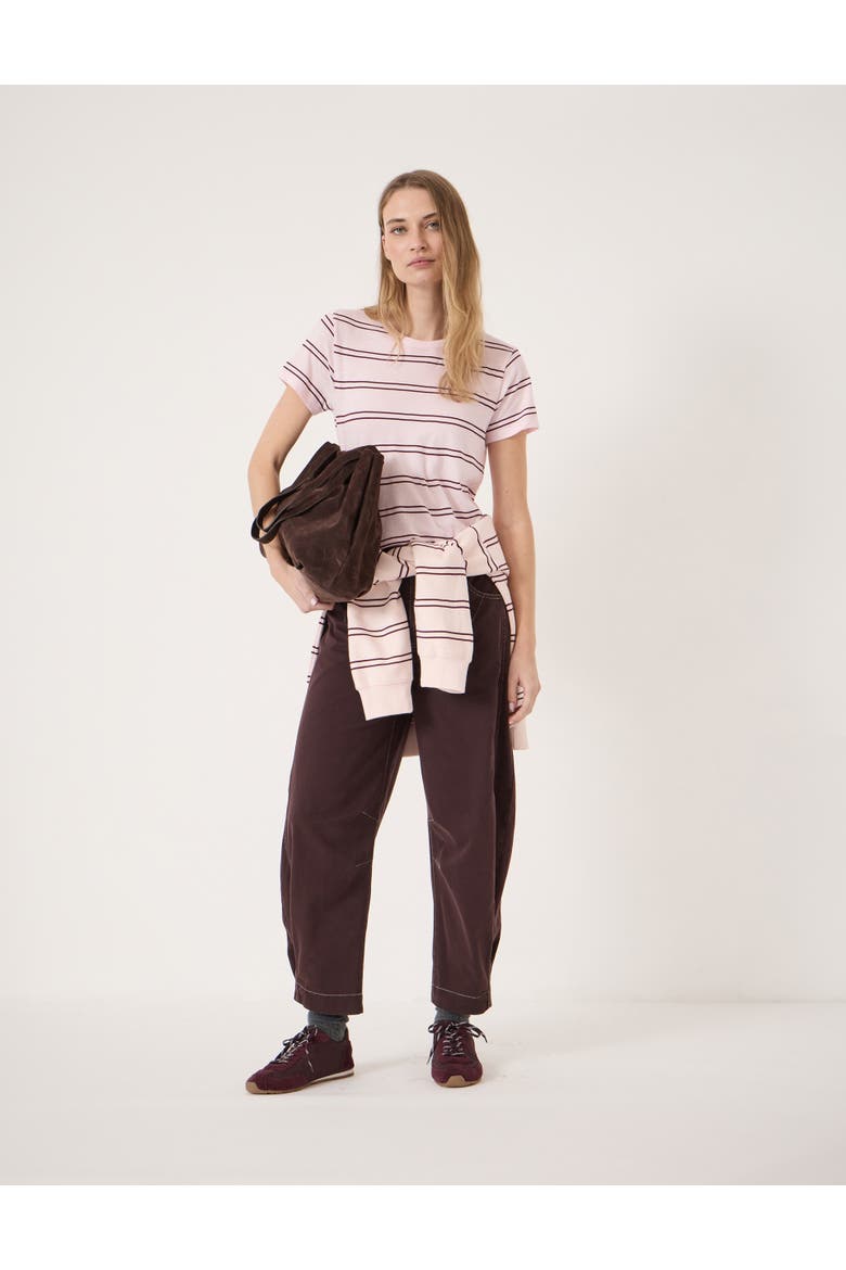 Bryce Seam Detail Barrel Leg Trousers, Alternate, color, Dark Merlot Red