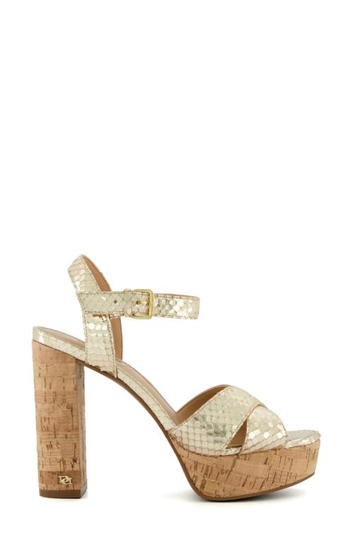 Dune London Jealous Platform Sandal In Gold