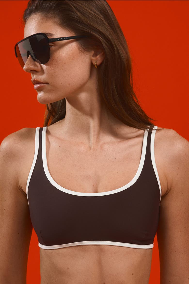 Sports Bikini Top, Alternate, color, Coffee