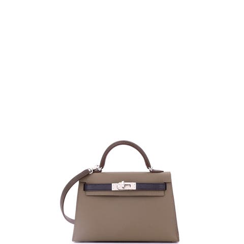Kelly Mini II Bag Tricolor Epsom with Palladium Hardware 20