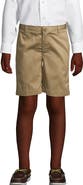 Lands' End Boys Husky Plain Front Blend Chino Shorts