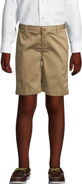 Lands' End Boys Slim Plain Front Blend Chino Shorts