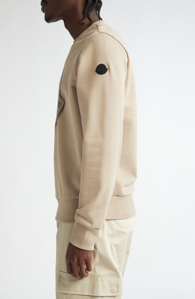 Moncler Blurred Logo Graphic Sweatshirt, Alternate, color, 