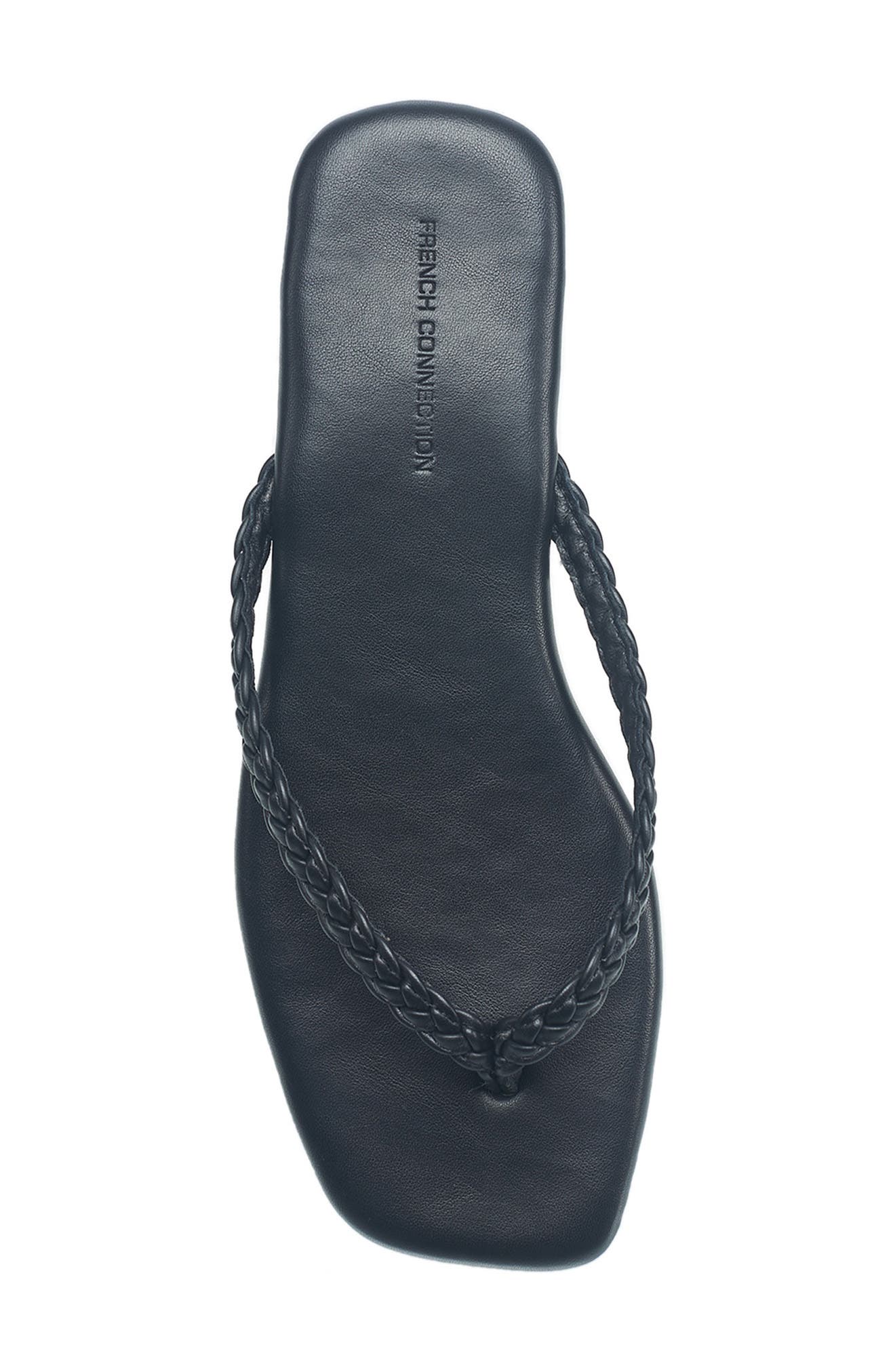 French Connection Louvre Flip Flop Sandal, Alternate, color, Black