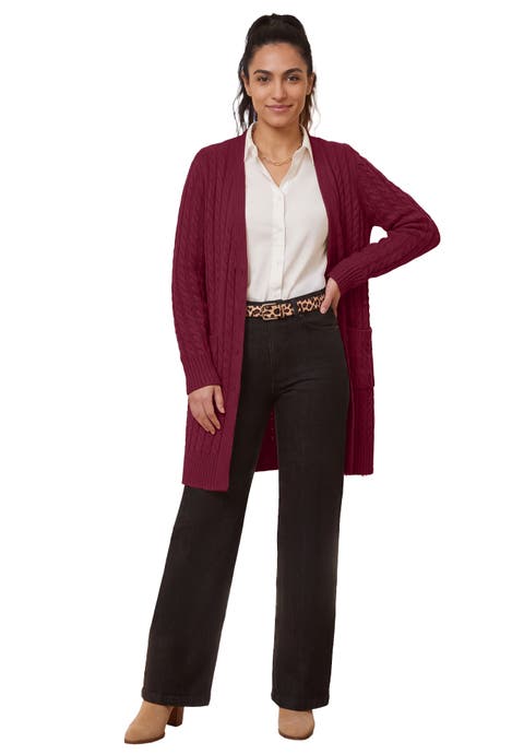 Cable Button Front Cardigan