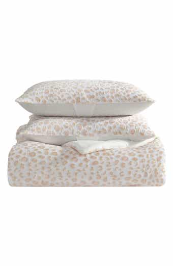 Betsey Johnson Leopard Print Burnout Velvet & Microfiber Comforter Set