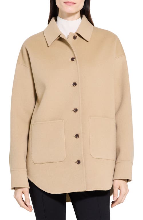 Theory Wool And Recycled Cashmere-blend Felt Jacket