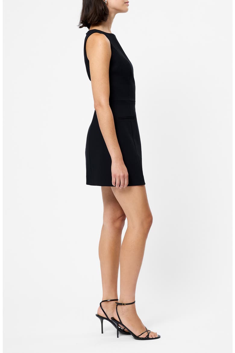 Whisper Boatneck Minidress, Alternate, color, BLACK