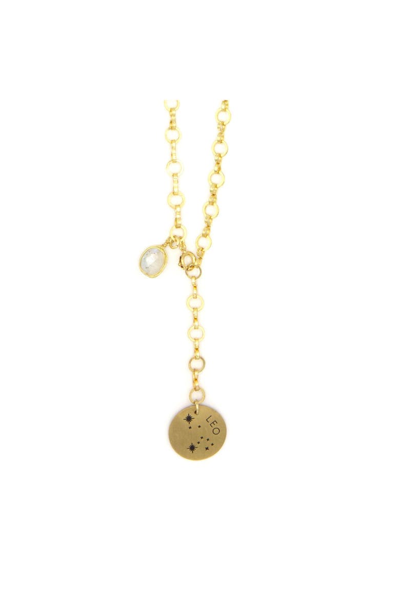 Zodiac Star Sign Necklace - Gemini, Main, color, Gold