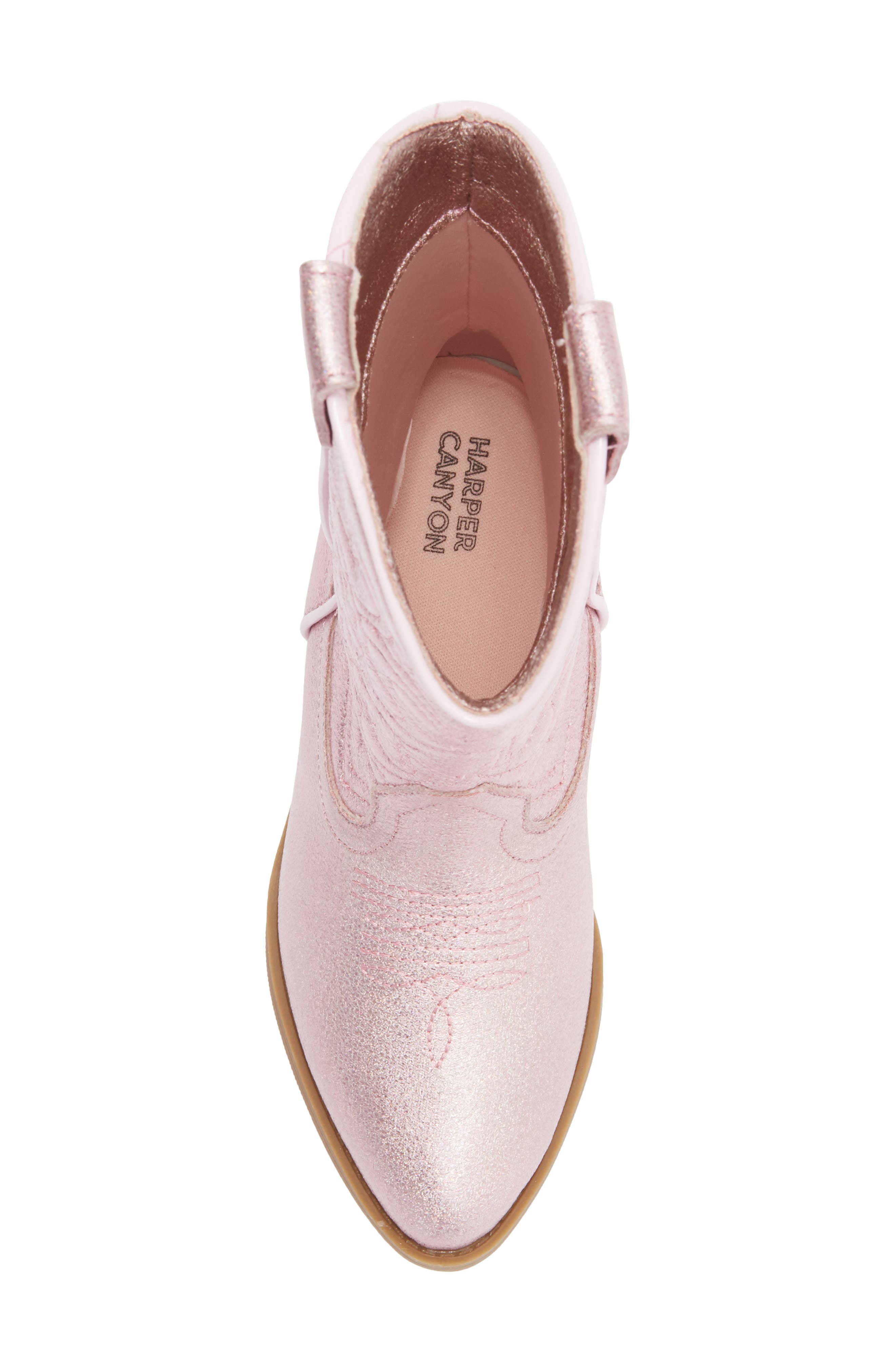 Kids' Camryn Western Boot, Alternate, color, PINK IRIDESCENT
