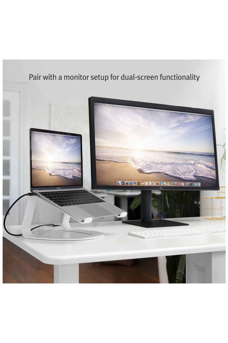 Curve Laptop Stand, Alternate, color, WHITE