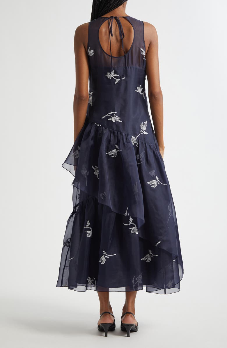 Cinq à Sept Roberta Embroidered Sleeveless Silk Cocktail Dress, Alternate, color,