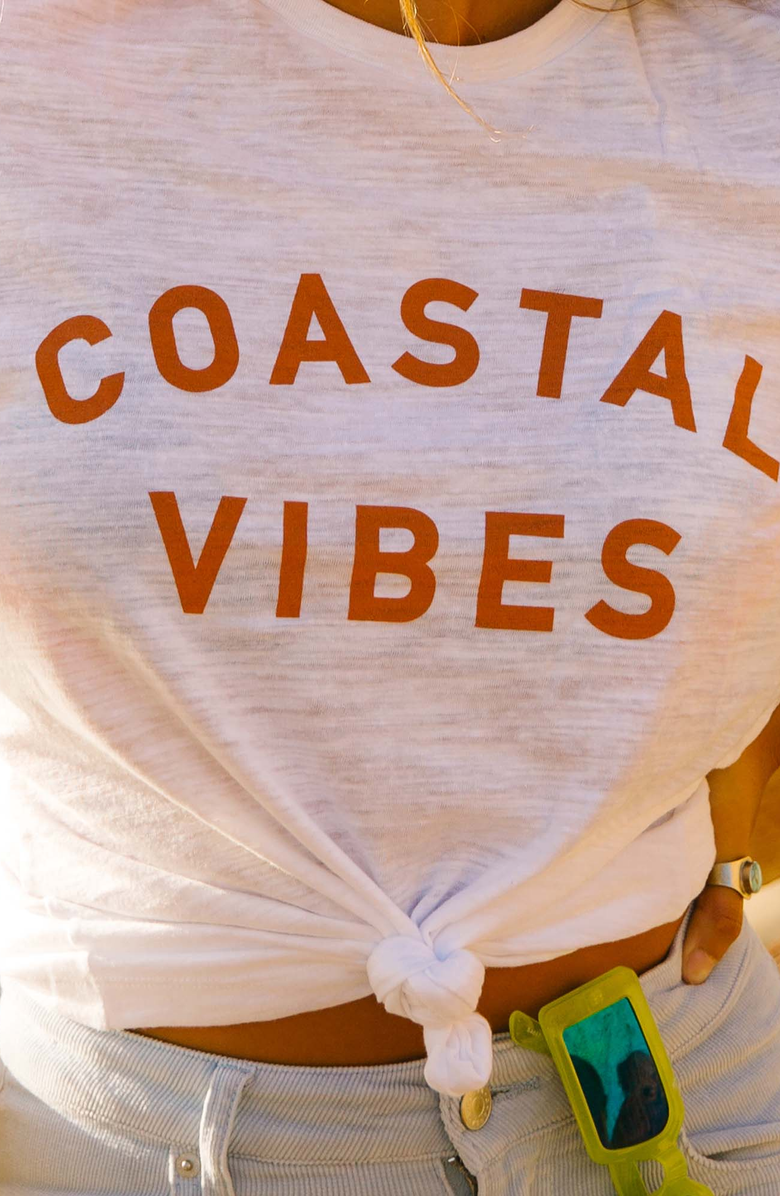 Everyday California Coastal Vibes Tee Shirt, Alternate, color, White