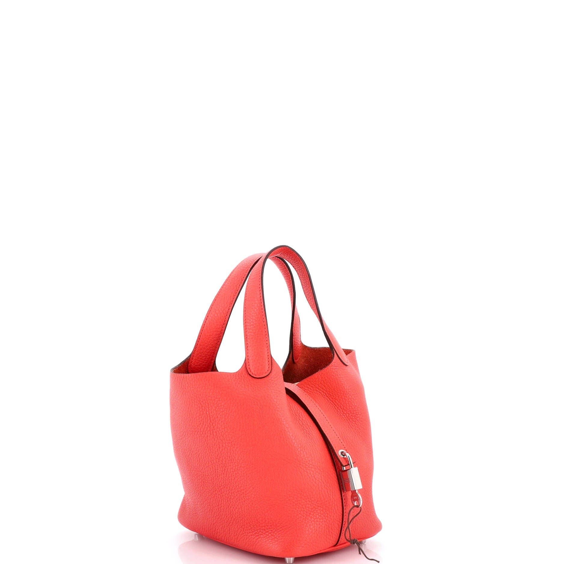 Pre-Owned Hermes Picotin Lock Bag Clemence PM, Alternate, color, Rouge Pivoine
