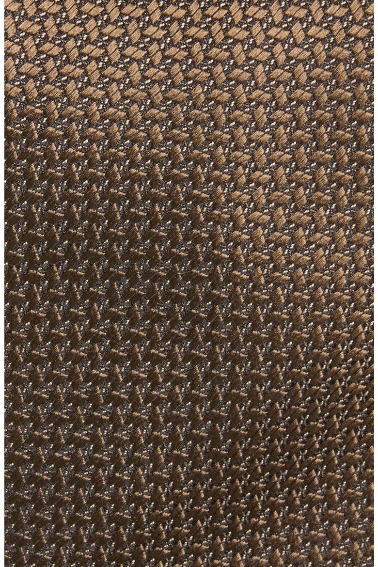 Neat Silk Tie, Alternate, color, BROWN