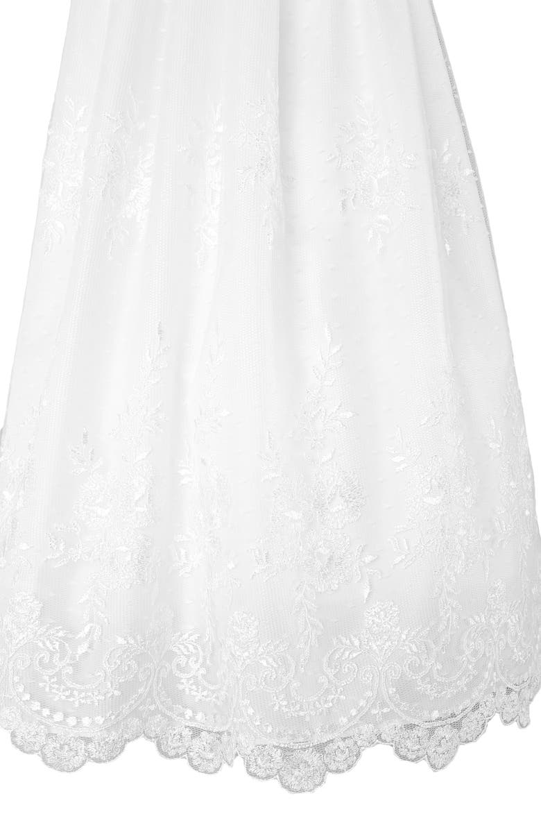 Little Things Mean a Lot Christening Gown, Shawl, Slip & Bonnet Set, Alternate, color, White