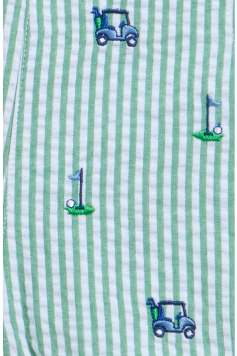 Golf Detail Polo Shirt & Shortall Set, Alternate, color, GREEN