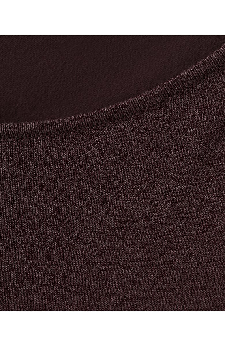 MANGO Boat Neck Cap Sleeve Sweater, Alternate, color, Wine