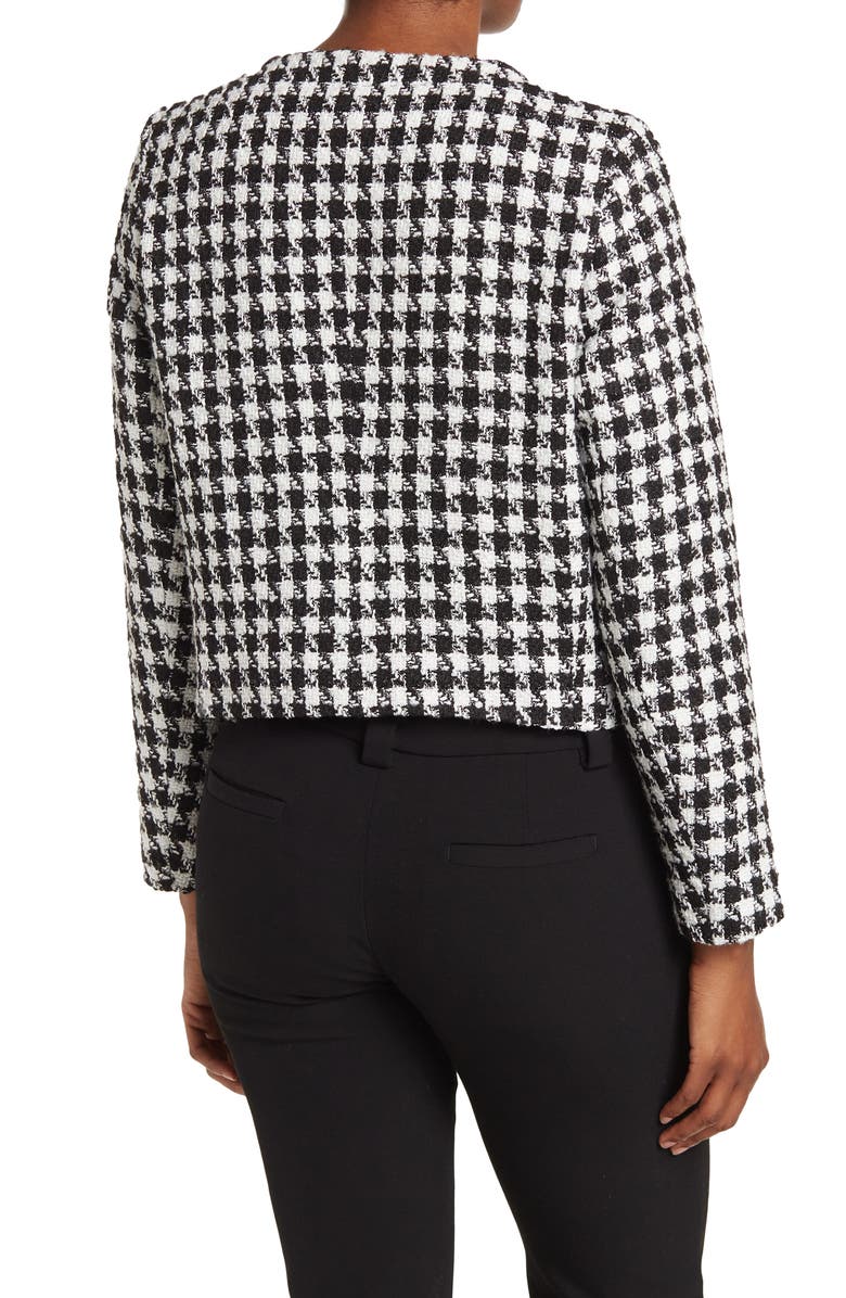 PLM Houndstooth Tweed Crop Jacket, Alternate, color, 