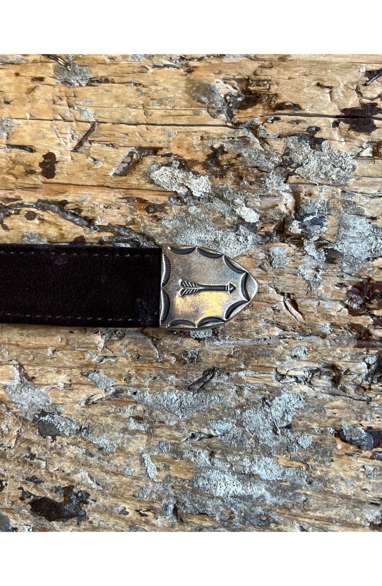 Fortela Turquoise Leather Belt, Alternate, color, Brown