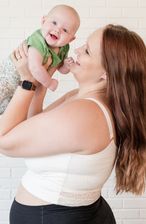Davin & Adley Amelia Pumping And Nursing Crop Cami In White