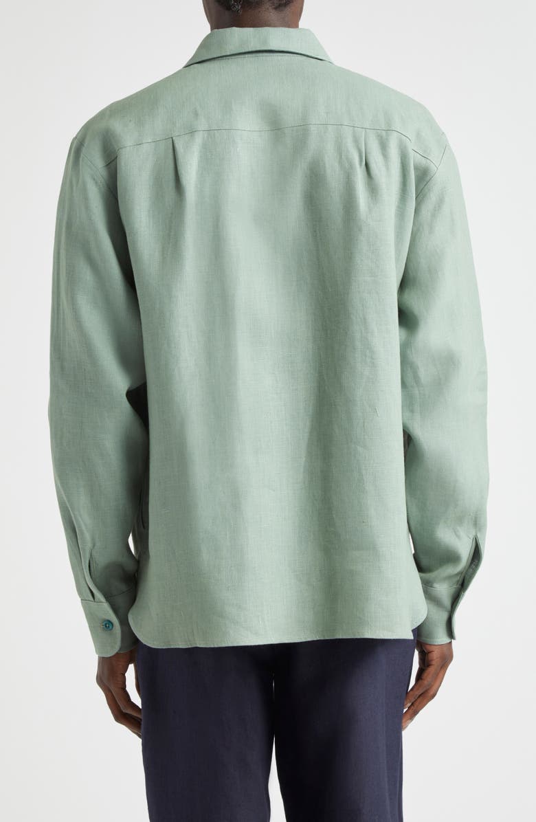 De Bonne Facture Two-Pocket Linen Overshirt, Alternate, color, 