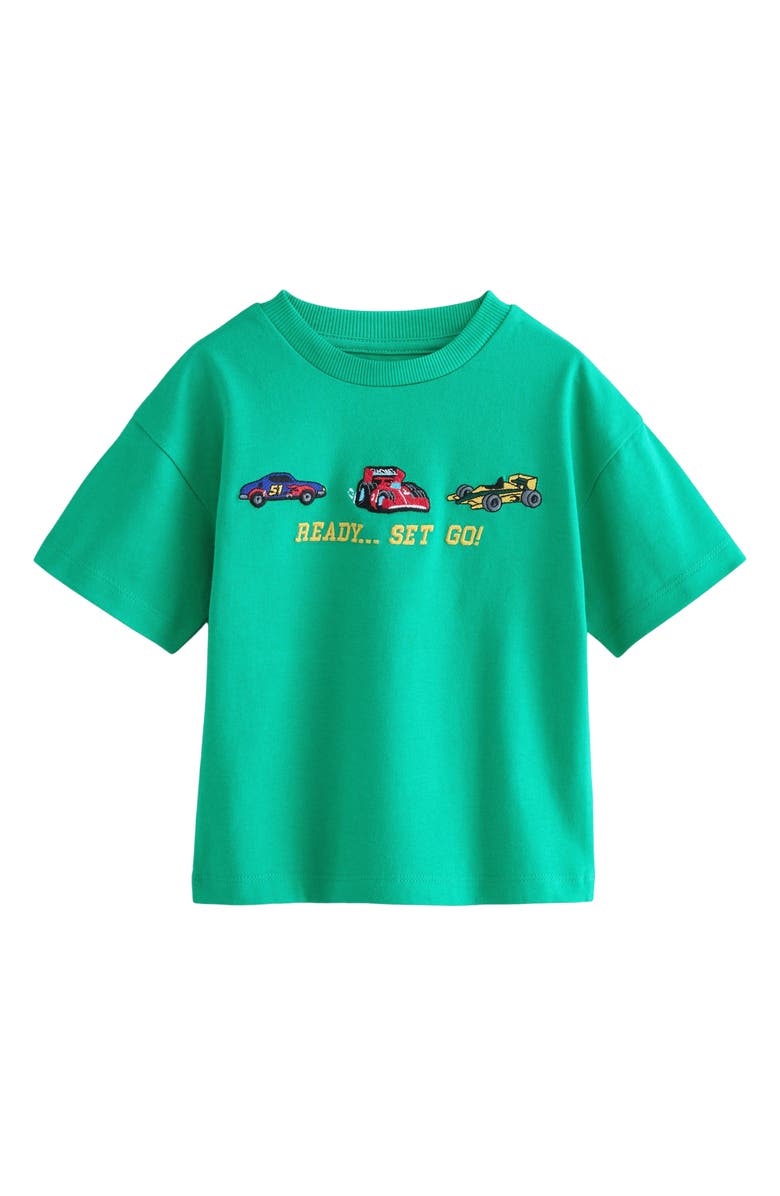 NEXT Kids' Embroidered Cars T-Shirt, Main, color,