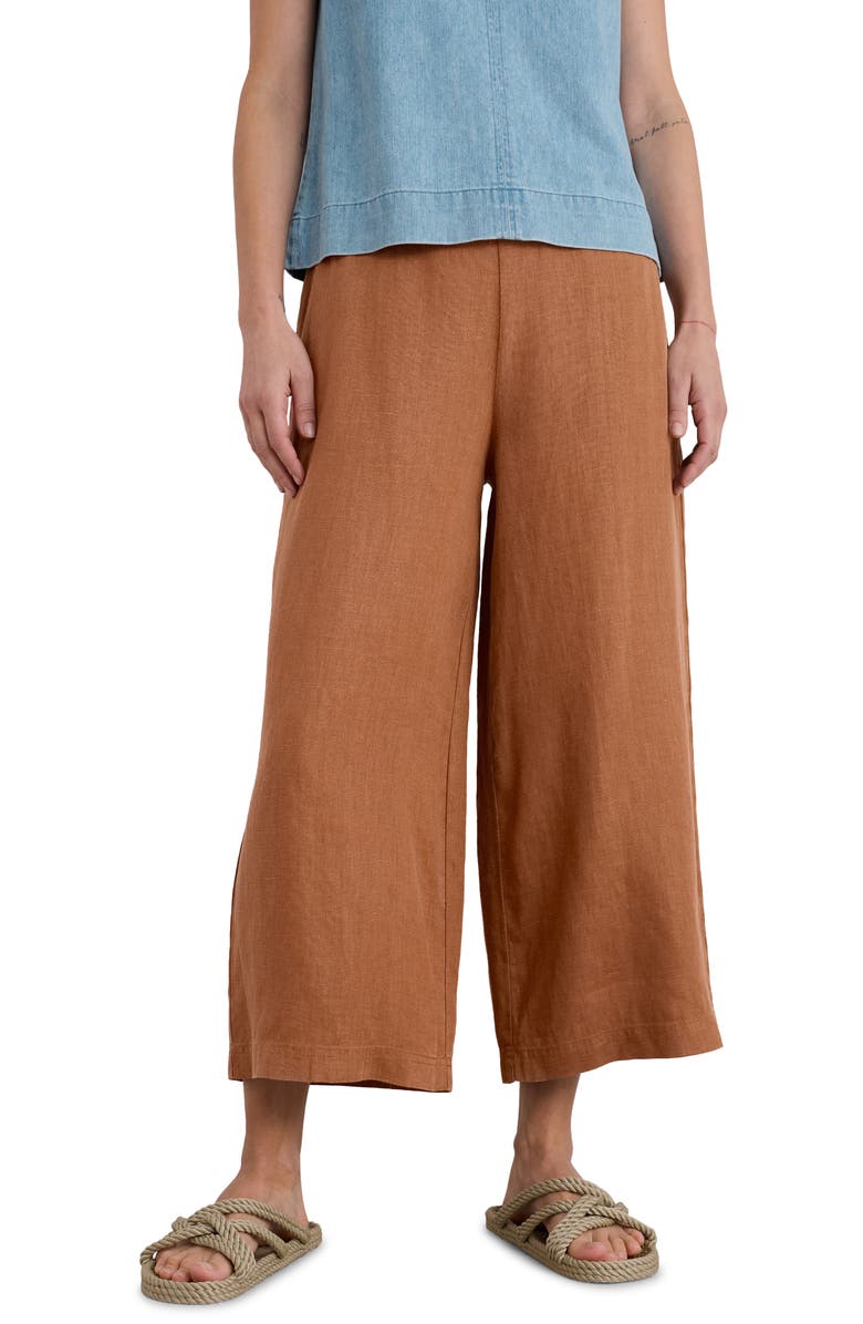 Seasalt Cornwall Merrivale Linen Culottes, Main, color, Chutney