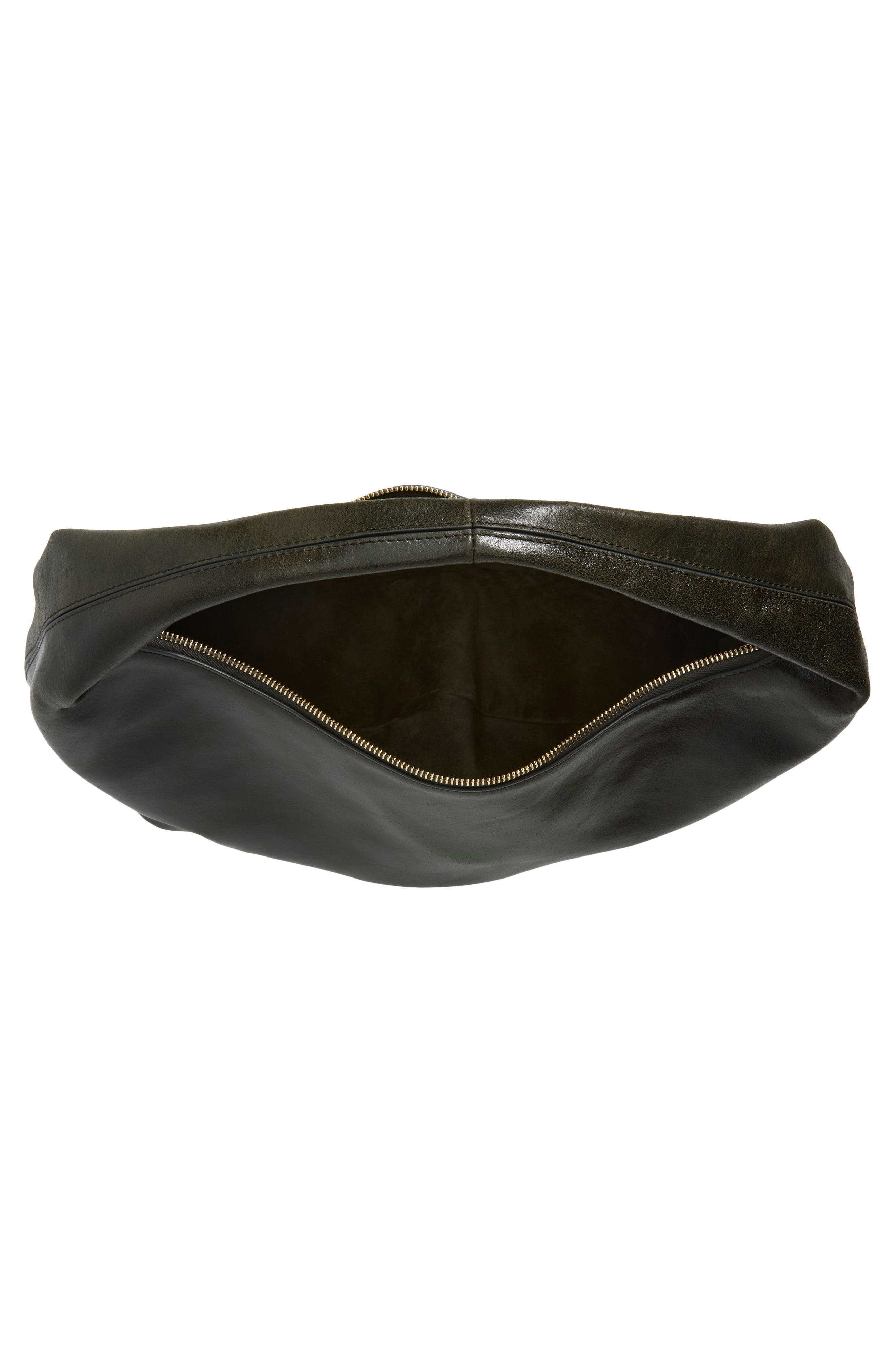 Gnocchi Leather Shoulder Bag, Alternate, color, SEAWEED