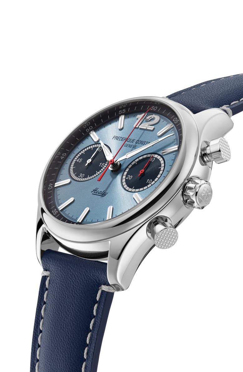 FREDERIQUE CONSTANT Vintage Rally Healey Chronograph Automatic Leather Strap Watch Gift Set, 42mm, Alternate, color, 