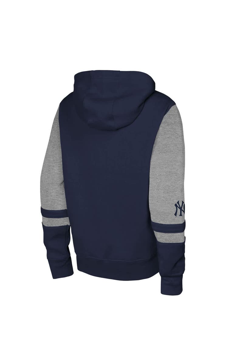 Outerstuff Men's Outerstuff Navy New York Yankees Stadium Colorblock Full-Zip Hoodie, Alternate, color,