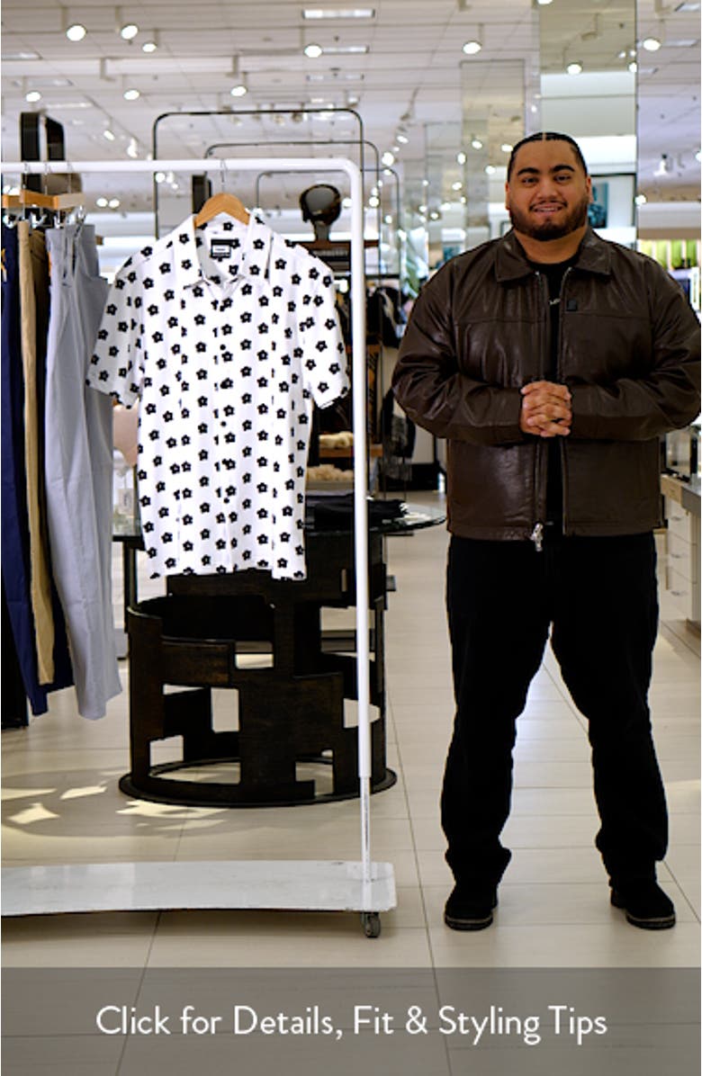 Flower Power Aqua Terra Performance Short Sleeve Button-Up Shirt, sales video thumbnail