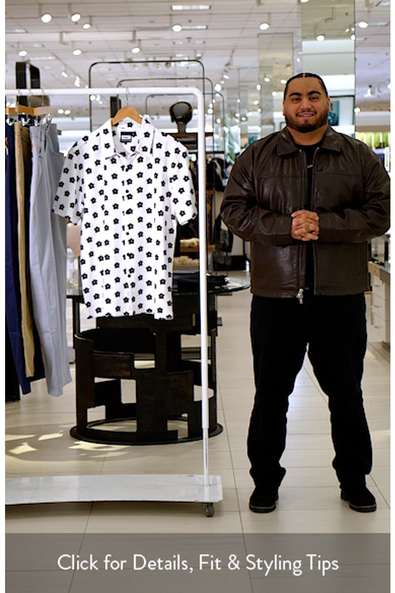 Flower Power Aqua Terra Performance Short Sleeve Button-Up Shirt video